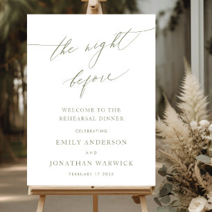 Sage Green THE NIGHT BEFORE Rehearsal Dinner Poster