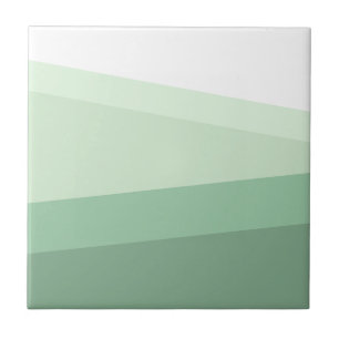Sage Green Tones Geometric Pattern Tile