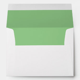 Sage Green Trim Script Return Address Mailing Envelope