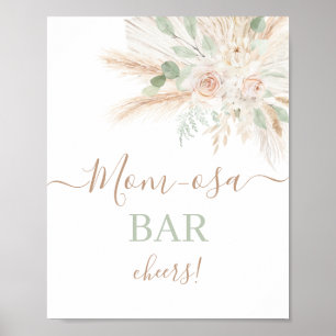 Sage Green Tropical Mimosa Bar sign