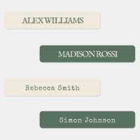 Sage Green Typewriter | Waterproof Name Labels