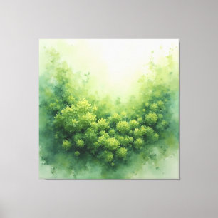Sage Green Veil Moss Abstract - Organic Modern Canvas Print