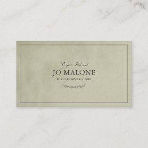 Sage Green Velvet Texture Elegant Company Business Card