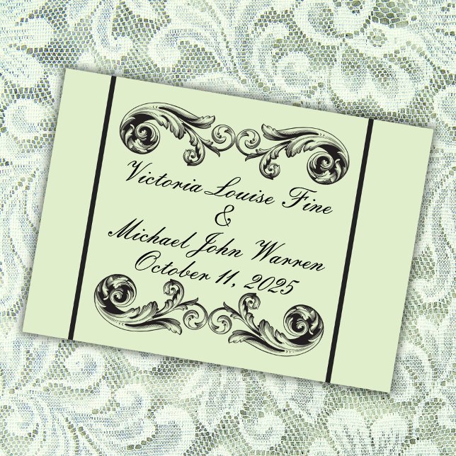 Sage Green Victorian Wedding Guest Book (Creator Uploaded)