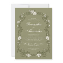 Sage Green Vintage Botanical Wedding