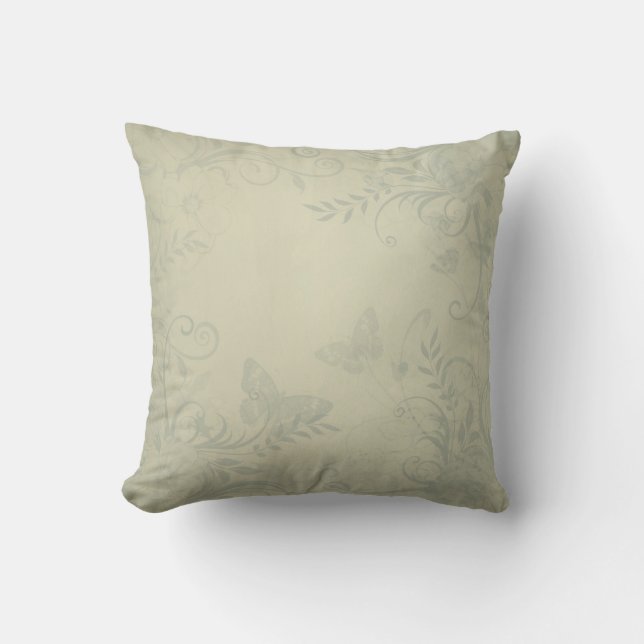 Sage Green Vintage Cushion (Front)