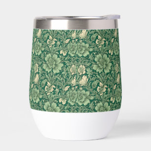 Sage Green Vintage Floral Pattern 