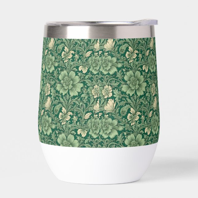 Sage Green Vintage Floral Pattern  (Left)