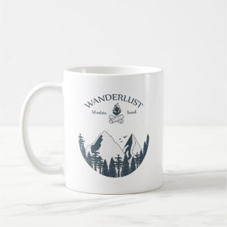 Sage Green Vintage Mountain Wanderlust Coffee Mug