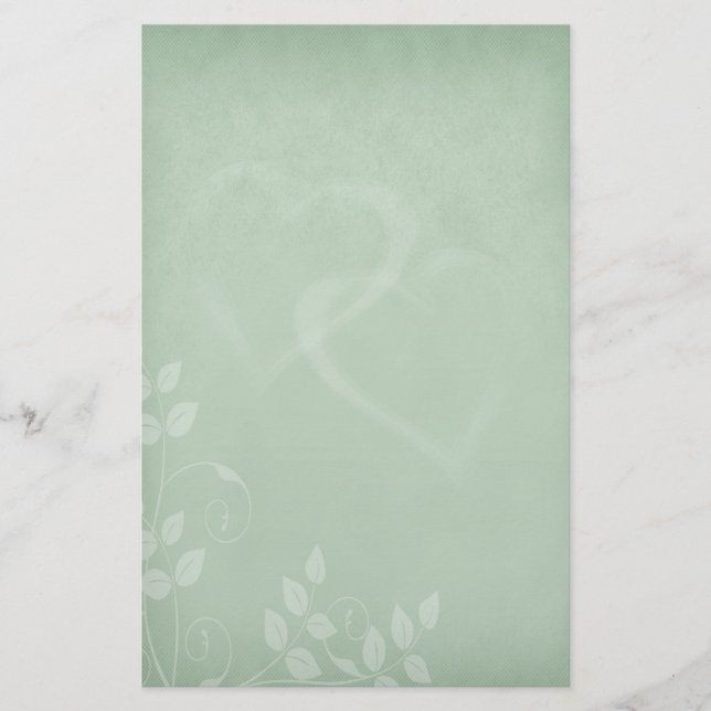 Sage Green Vintage Stationery (Front)