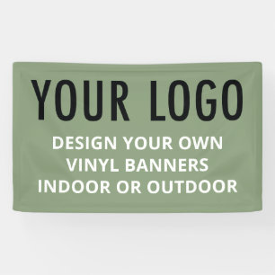Sage Green Vinyl Banner Indoor or Outdoor Custom