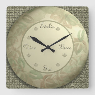 Sage green wall clock