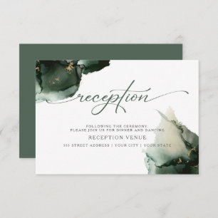 Sage Green Watercolor  Abstract Invitation