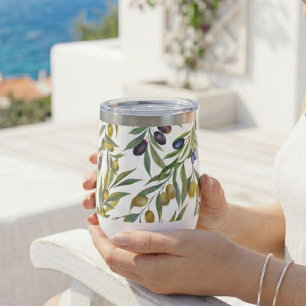 Sage Green Watercolor French Country Olive Pattern