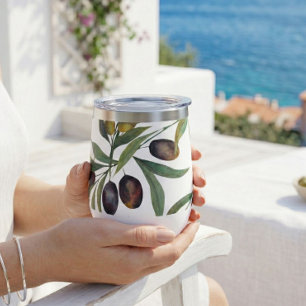 Sage Green Watercolor French Country Olive Pattern