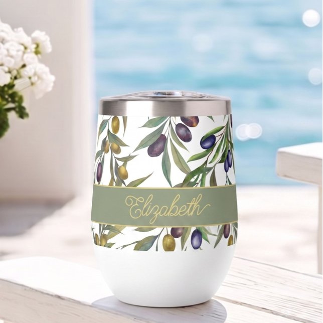 Sage Green Watercolor French Country Olive Pattern (Creator Uploaded)
