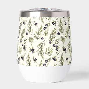Sage Green Watercolor French Country Olive Pattern