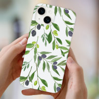 Sage Green Watercolor French Country Olive Pattern