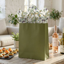 Sage Green Watercolor French Country Olive Pattern