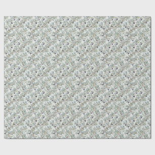 Sage Green Watercolor French Country Olive Pattern Wrapping Paper