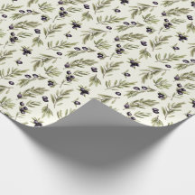 Sage Green Watercolor French Country Olive Pattern