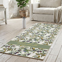Sage Green Watercolor French Country Olive Pattern
