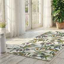 Sage Green Watercolor French Country Olive Pattern
