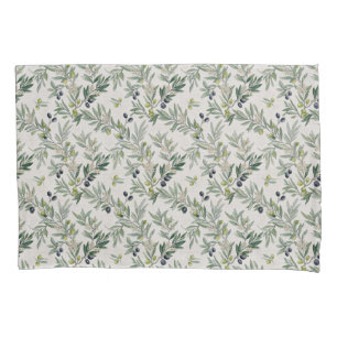 Sage Green Watercolor French Country Olive Pillowcase