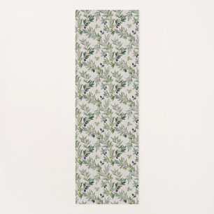 Sage Green Watercolor French Country Olive Yoga Mat