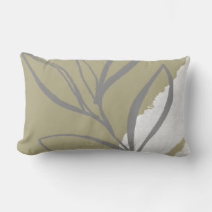Sage Green Watercolor Lumbar Cushion
