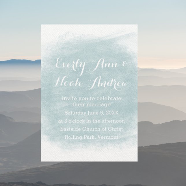 Sage Green Watercolor Wedding Invitation (Creator Uploaded)