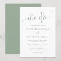 Sage Green We Do Modern Calligraphy Wedding