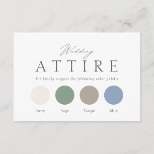 Sage Green Wedding Attire Card