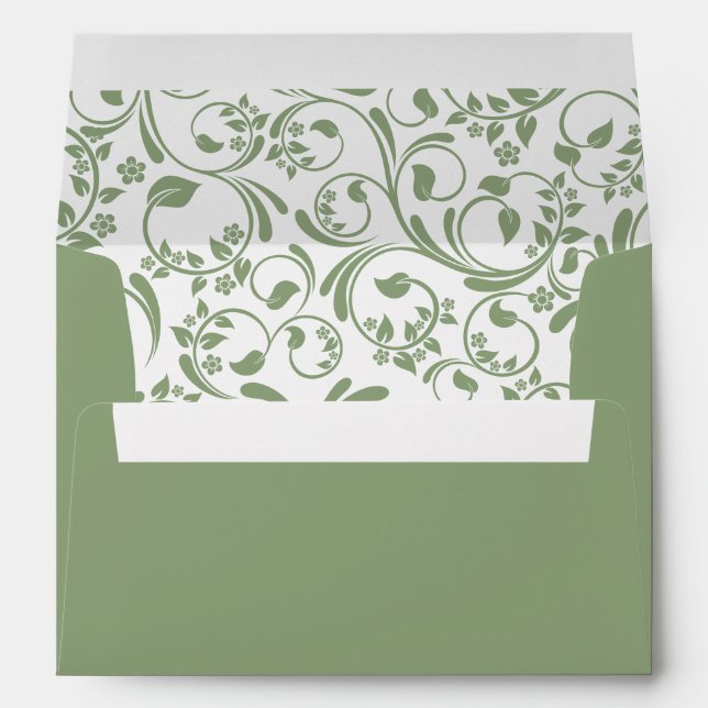 Sage green Wedding Envelope (Back (Bottom))