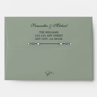 Sage Green Wedding Envelope