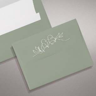 Sage Green Wedding Envelope