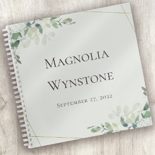 Sage Green Wedding Eucalyptus Greenery Guest Book