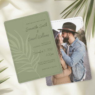 Sage Green Wedding Invitation