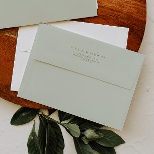 Sage Green Wedding Invitation Envelope