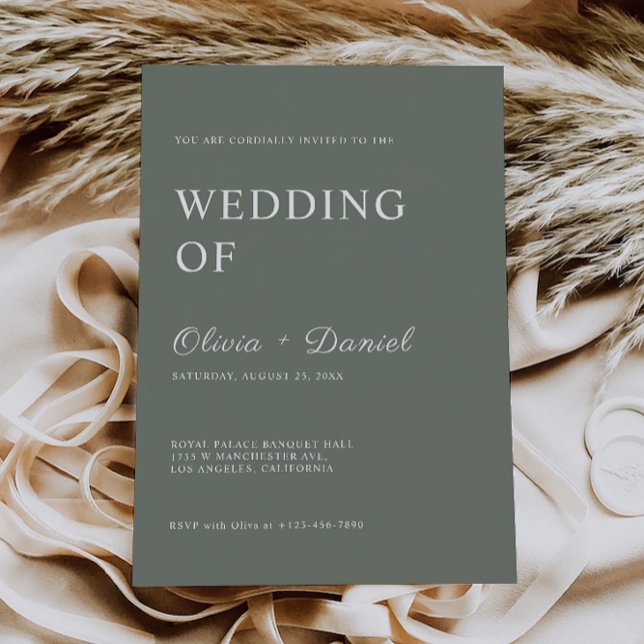Sage Green Wedding Invites Template (Sage Green Wedding Invites Template)