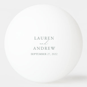 Sage Green Wedding Personalised Ping Pong Ball