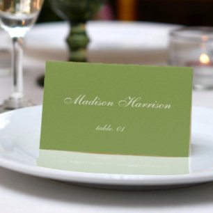 Sage Green Wedding Place Card DIY