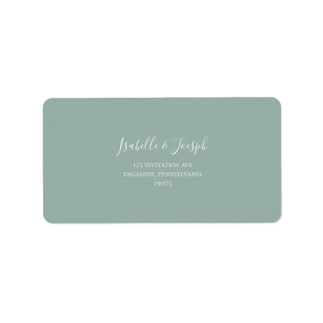 Sage Green Wedding RSVP Address Labels (Front)