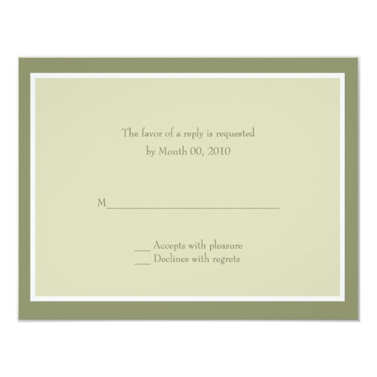 Sage Green Wedding RSVP Cards