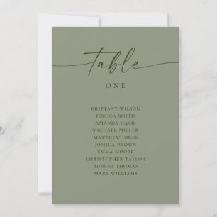 Sage Green Wedding Seating Chart Minimalist Invitation