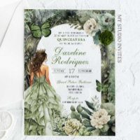 Sage Green Whimsical Forest Quinceanera