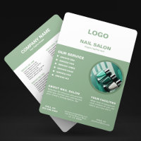 Sage Green White Nail Salon Flyer Price list