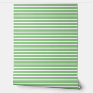 Sage Green White Stripes Line Elegant Custom Colou Wallpaper
