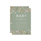 Sage Green Wildflower Baby in Bloom Baby Shower