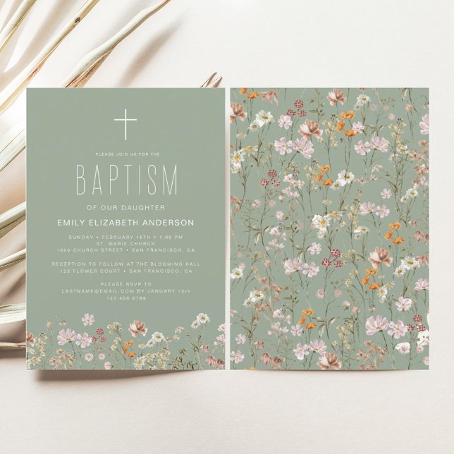 Sage Green Wildflower Baptism Garden In Bloom  (Creator Uploaded)